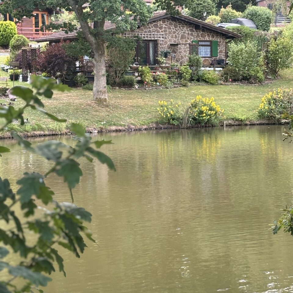 the fishing pool at coppice Gate over 50's holiday park
