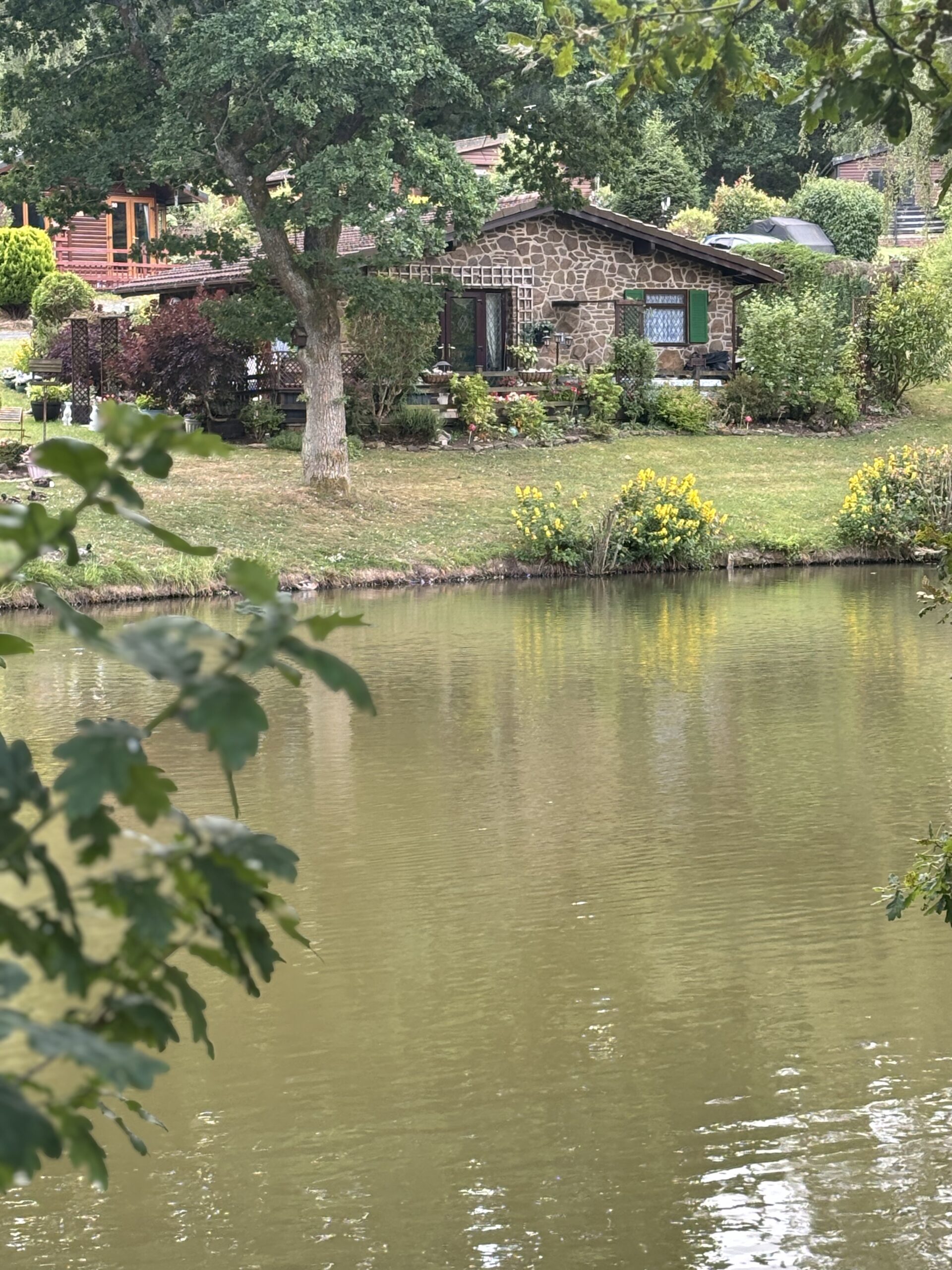 the fishing pool at coppice Gate over 50's holiday park